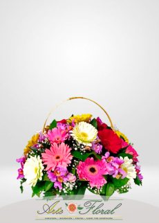 Jardinera de gérberas